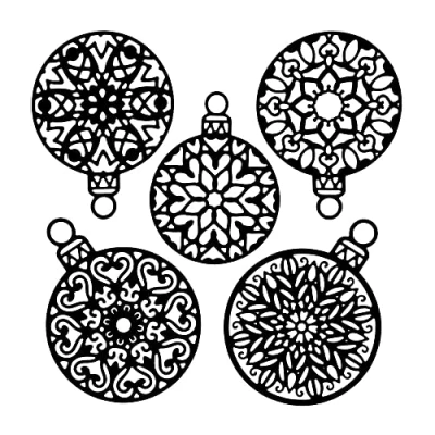 Image de Lot de 5 matrices découpe, boules Noël