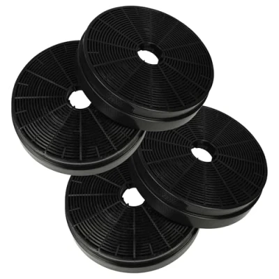 Image de vhbw 4x Filtres à charbon actif remplacement pour Klarstein 10030727, CGCH3 hotte aspirante 17,5 cm
