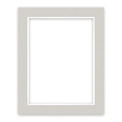 Image de nielsen Conservation Passepartout carton 1,5 mm format extérieur 40x50 cm pour d&#039;image 30x40 gris silex (gris clair) surface structurée