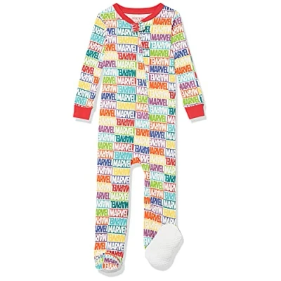 Image de Amazon Essentials Marvel Ensembles de Pyjama Mixte Bébé, Holiday Bricks Sleep &amp; Play, 0 mois