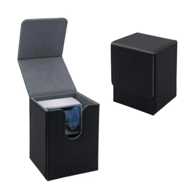 Image de Tolesum Vertical Trading Card Storage Box Contenir à 100+ Cartes pour MTG, Commander TCG, Collectionner Noir