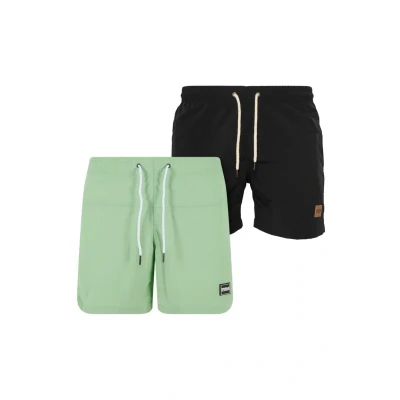 Image de Urban Classics Block Short de bain, Homme, Taille: Large, Vintagegreen black