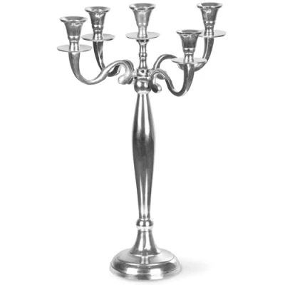 Image de Gräfenstayn® Chandeliers à 1, 3 ou 5 Bras différentes Tailles candélabres en Argent, Noir, Blanc Or (XL, Argent)