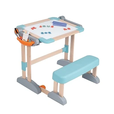 Image de Smoby Bureau Modulo Space Transformable en Tableau Double Face 80 Accessoires Inclus Dès 3 Ans 420304