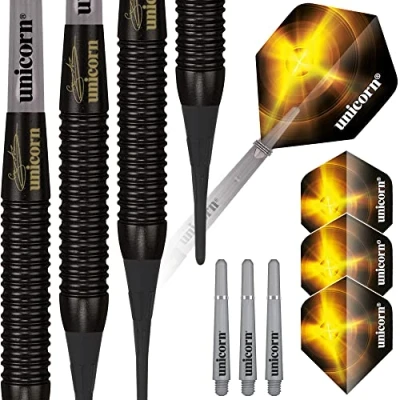 Image de Unicorn Brass Gary Anderson Soft Tip Fléchettes Homme, Noir, 16 g
