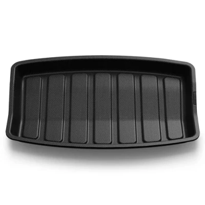 Image de Spigen Tesla Model 3 Highland (2024 ) Tapis de Rangement Coffre Arrière, Matériel XPE Résiste aux Chocs Protégeant Les Compartiments Internes, Finition Imperméable Carbone Edition
