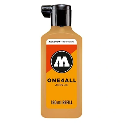 Image de Molotow ONE4ALL Recharge d&#039;encre acrylique pour marqueurs permanents, 1 flacon de 180 ml, couleur 208 ocre marron clair