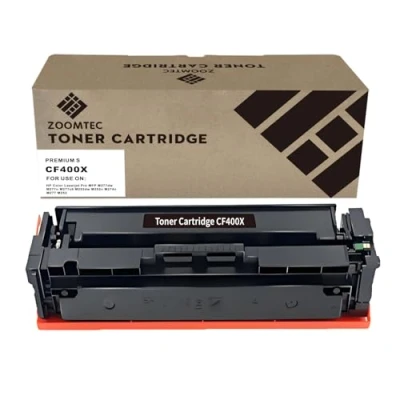 Image de ZOOMTEC Compatible pour HP 201X CF400X Cartouches de Toner Utilisation avec Color Laserjet Pro M252dn 252n MFP M277dw 277n M274n(Nero)