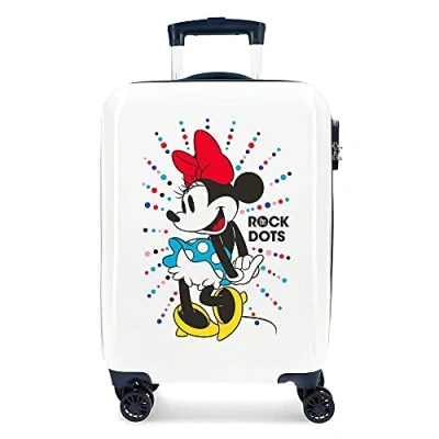Image de Disney Minnie Magic Valise Trolley Cabine Blanc 37x55x20 cms Rigide ABS Serrure à combinaison 34L 2,6Kgs 4 roues doubles Bagage main