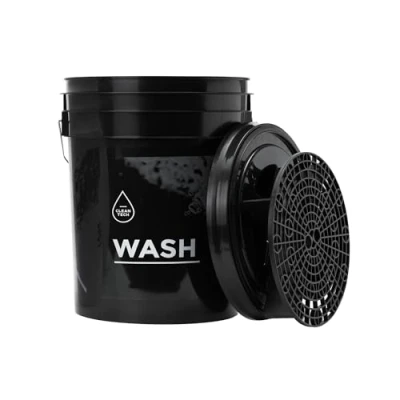 Image de CLEANTECH CO Seau de Lavage Auto 20L avec Grille Filtration et Couvercle idéal pour Le déplacement Detailing Wash Noir