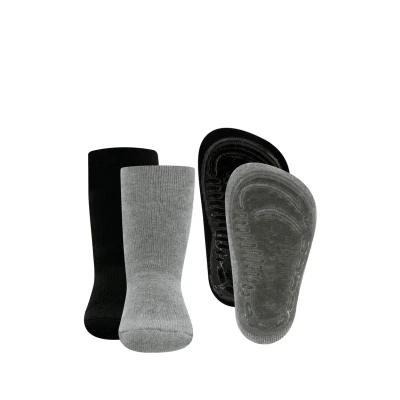 Image de EWERS pack de 2 chaussettes sécurité unies, antidérapantes avec semelle en caoutchouc, MADE IN GERMANY, paires pour enfants, taille 19 20