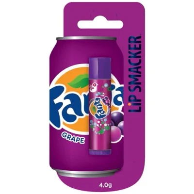 Image de Lip Smacker Collection Coca Cola, Baume à Lèvres Saveur Grape Fanta Inspiré par Hydratant et Rafraîchissant, Emballage Blister Simple