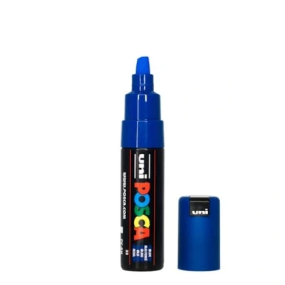 Image de Uni Ball 186351 Marqueur POSCA à pointe rectangulaire extra large, bleu foncé