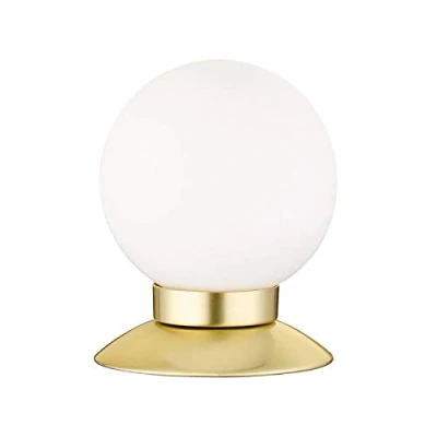 Image de Reality Leuchten R52551908 Princess Lampe de Table, Verre, Integriert, 3 W, Laiton Mat, 10 x 13 cm
