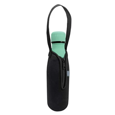 Image de Nerthus Fih 683 Sac à Bouteille en Néoprène Double Paroi Acier Inoxydable Noir 7,5 X 21 Cm