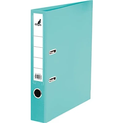 Image de Kangaro classeur en polypropylène de 5 cm largeur Format A4 Turquoise (classeur à anneaux, levier, porte lettres)