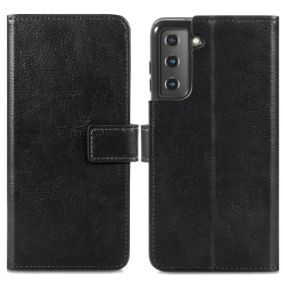 Image de Etui portefeuille noir en similicuir de qualité pour Samsung Galaxy S21 Plus iMoshion