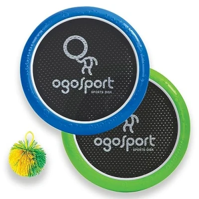 Image de Schildkröt Ogo Sport Set, 2 Softdiscs Ø29cm, Vert Citron et Bleu, 1 Balle, Le Populaire Jeu, 970198