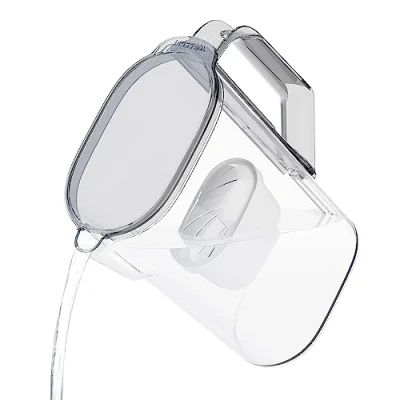 Image de Wessper Carafe d&#039;eau filtrante pour réfrigérateur 2,7l, Pichet avec filtre a eau compatible Brita Maxtra, Réduction du Calcaire, Chlore Noir