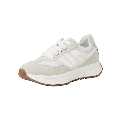 Image de Marco Tozzi Baskets basses, Femme, Taille: 40, White comb Imitation cuir/textile