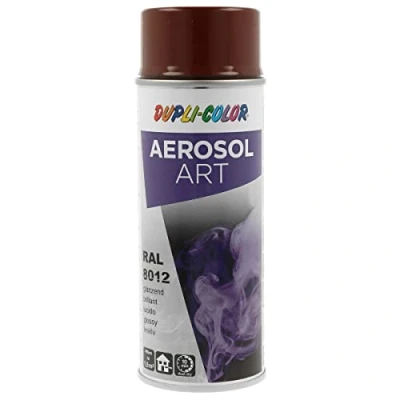 Image de Duplicolor 733116 Spray Aérosol Art RAL 8 012, Brillant, 400 ml rouge/marron