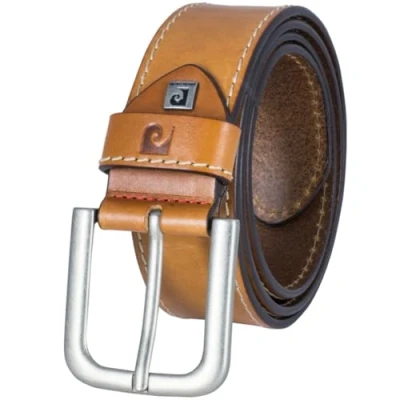 Image de Pierre Cardin ceinture homme de cuir vachette pleine fleur, 40 mm large et 3,8 fort, ajustable, ceinture, cuir, pour jeans, cognac, Größe/Size:115, Farbe/Color:marron