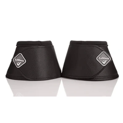 Image de LeMieux Cloches d&#039;Obstacles WrapRound Peau d&#039;Agneau Noir Cob