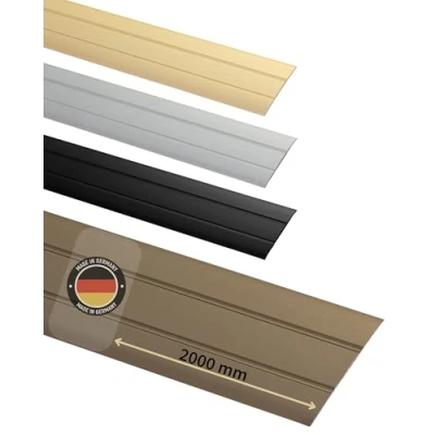 Image de Gedotec Seuil de Porte Barre Autocollant Largeur 37 mm Baguette Recouvrement 200 cm 1 Pièce Profil transition Sol Profilé Compensation Bronze Anodisé Rail en aluminium plat
