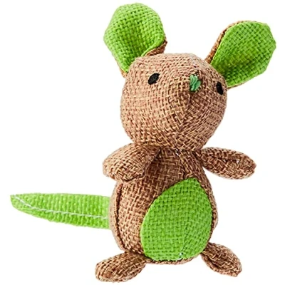 Image de Kerbl Pet Souris Nature Lin, 7X9,5cm, avec Catnip