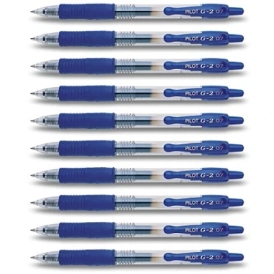 Image de Pilot G207 Stylo Roller à encre gel et pointe rétractable de 0,7 mm, bleu, 10 Stifte