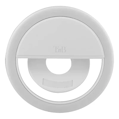 Image de T’NB Influence Selfie Ring Light, Anneau Lumineux Rond, Compatible Tout Smartphone, Diffusion De Lumière, Différent Niveaux Luminosité, Photo, Vidéo, Idéal pour Youtube, TikTok, Instagram Blanc