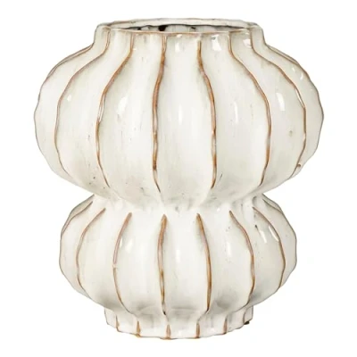 Image de Mica Decorations Altea Vase H35 x Ø33 cm Céramique Blanc cassé