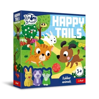 Image de Trefl Happy Tails, Junior Game Jeu de société pour Les Jeunes Enfants, Animaux en Caoutchouc, Apprentissage par Le Jeu, Enfants à partir 3 Ans