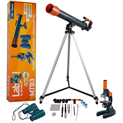 Image de Levenhuk LabZZ MTB3 Educational Microscope, Telescope &amp; Binoculars Trio Combo Optical Kit with Accessories for Curious Kids Home School and Hobby