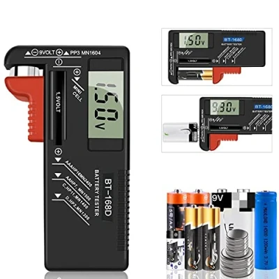 Image de ZHITING Testeur de Piles numérique,Testeur Universel,Batterie Testeur,pour AA, AAA, C, D, PP3, 9V, 1.5V, Bouton Fonctionne sans Pile