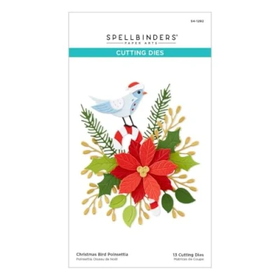 Image de Spellbinders Matrices de découpe en poinsettia d&#039;oiseau Noël la collection Classic Christmas