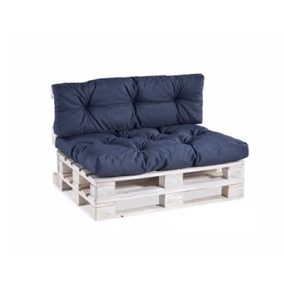 Image de Gutekissen® Coussin pour Palette Extérieur Confortable Canapé Jardin PPI Différentes Tailles et Coloris (Dossier 120x40, gesteppt Bleu foncé)