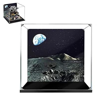 Image de Hosdiy 3mm Acrylique Vitrine pour (Apollo 11 Lunar Lander) Modele Présentoirs Lego 10266 (Seul Vitrine, sans Modèle)