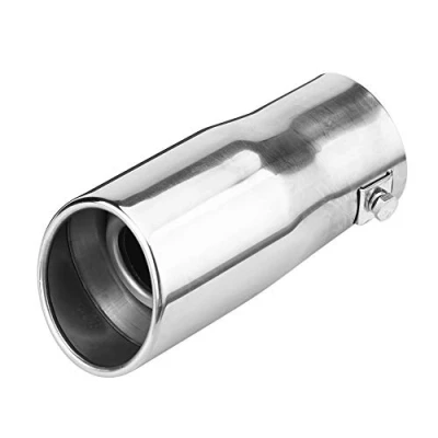Image de EBTOOLS pour Embout echappement Garniture de tuyau d&#039;échappement arrière universelle en acier inoxydable voiture Queue silencieux(Ouverture oblique)