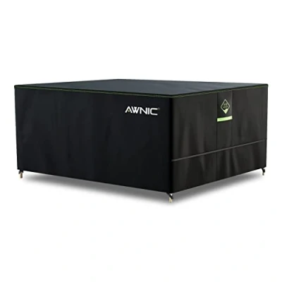Image de AWNIC Housse de Table d&#039;extérieur rectangulaire Housses Meubles Jardin imperméables Bistro pour Polyester 420D résistant à la déchirure 250x210x71cm