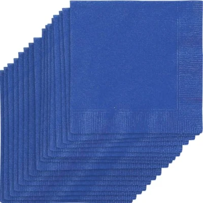 Image de Serviettes de table bleues Bleu Royal 25x25cm 20 pcs.