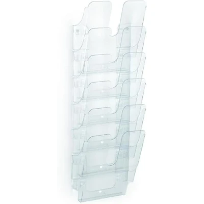 Image de Durable 1700008401 Jeu de Distributeurs Brochures (Flexiplus 6, Format A4 Portrait) 1 Jeu, Transparent