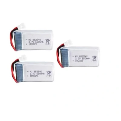 Image de YUNIQUE GREEN CLEAN POWER Ensemble de 3 Batteries 650mAh 3.7V 25C Lipo pour Drone Syma X5C X5 Compatible avec Cheerson CX 30W, Skytech M68, Wltoys F949 Performances Optimales, Argent