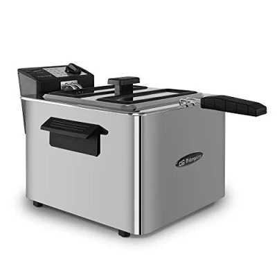 Image de Orbegozo Fdr 80 Friteuse professionnelle, 8 litres, thermostat réglable, témoins lumineux, poignée toucher froid, chemin de câbles, acier inoxydable, 3000 W