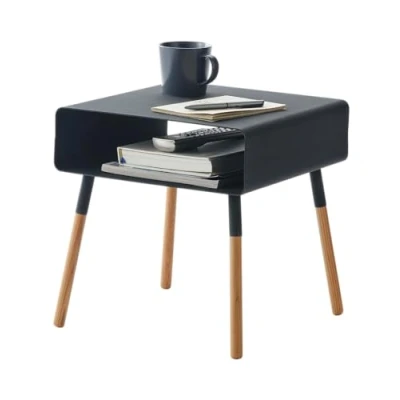 Image de Yamazaki Plain Table d&#039;appoint, Acier allié, Noir, Taille Unique
