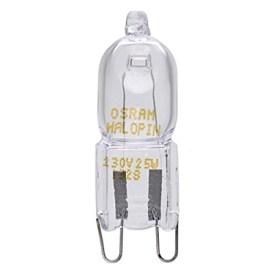 Image de 2 Ampoules halogènes OSRAM HALOPIN OVEN pour four et micro ondes Culot G9 230/240 V 25 W