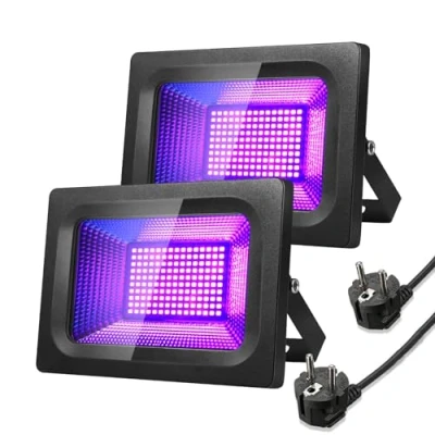 Image de 2pcs LUNSY Lumière Noire LED 30W, Imperméable IP66 Projecteur UV Extérieur, Lampe Violet, Eclairage à Effet pour Fête, Disco DJ, Soirée, Peinture Fluo, Affiche Fluorescente, Néon, Bar