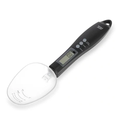 Image de ADE Balance à cuillère numérique Eni Mesure électronique pour pesage et dosage précis jusqu&#039;à 0,1 gramme Également liquides Écran LCD aliments animaux noir