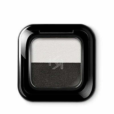 Image de KIKO Milano Bright DUO Eyeshadow Fard à paupières, Femme, Taille: 1.8 g, 22 pearly white/satin graphite