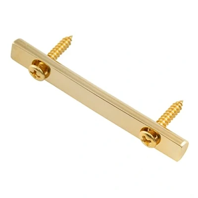Image de Musiclily Pro 48mm FR Style Guide Cordes Guitare en Laiton String Retainer Bar pour Floyd Rose Double Locking Tremolo System, Doré